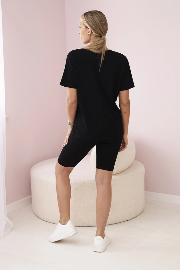 Set of top+leggings black