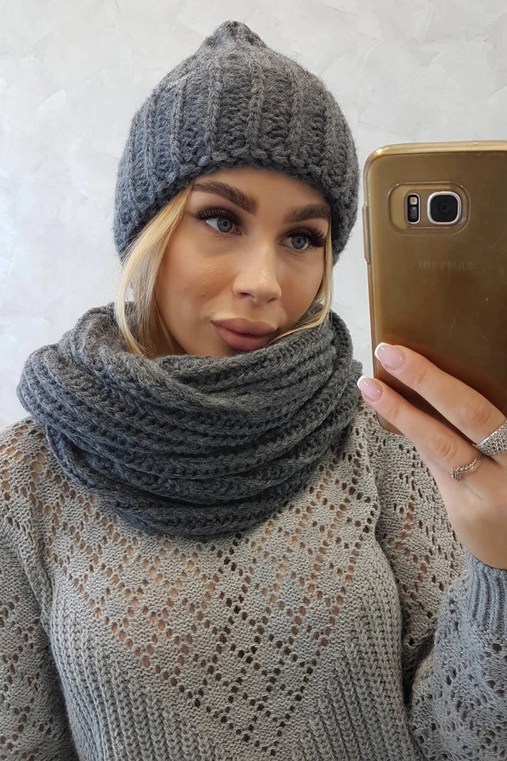 Dámská silná žebrovaná souprava P100 graphite