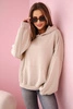 Kapuzenpullover aus Butter Material beige