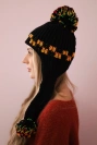 Women's long eared cap Nadia K321 black