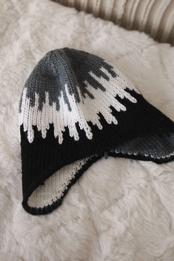 Women's cap Nikol K405 dark grey+white+black