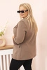 Women's Plus Size viscose blazer with long sleeves and collar fango