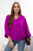 Oversized blouse fastened with buttons dark purple