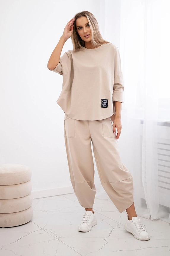 Set Punto Milano Winter Sweatshirt + Hose beige