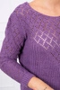 Openwork sweater purple