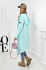 Long cardigan with hood mint