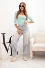 Round neckline blouse mint