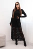 Women's skirt with lace and lining black