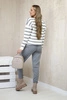 Pullover-Set Gestreiftes Sweatshirt + Hose grau