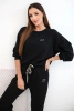 Women's set made of viscose with a sweatshirt and pants black