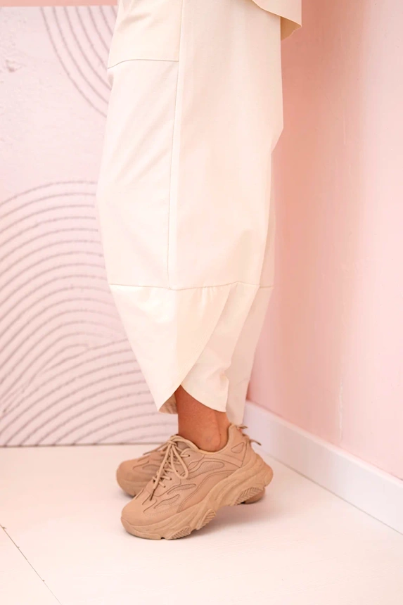 Set of new punto sweatshirt pants light beige