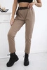 Punto trousers with belt fango