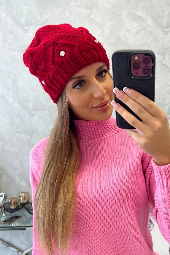 Dámska čiapka Ramona K383 červená