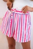 Women's Striped Cotton Shorts violet