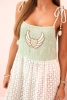 Women's boho dress with straps mint