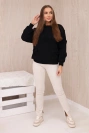 Isoliertes Sweatshirt mit Rahmen und Zierschleifen schwarz