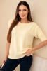 Women's short-sleeve viscose sweater yellow