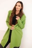 Women's cotton hoodie with an elongated front olive
