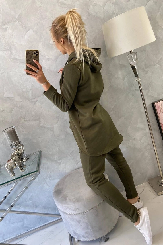 Komplet ze spodniami Baggy khaki