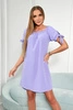 Платье с завязками на рукавах светло-фиолетовый