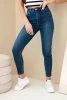 Women's high-waisted skinny jeans dark denim