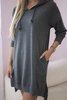 Dress with a hood and longer back graphite
