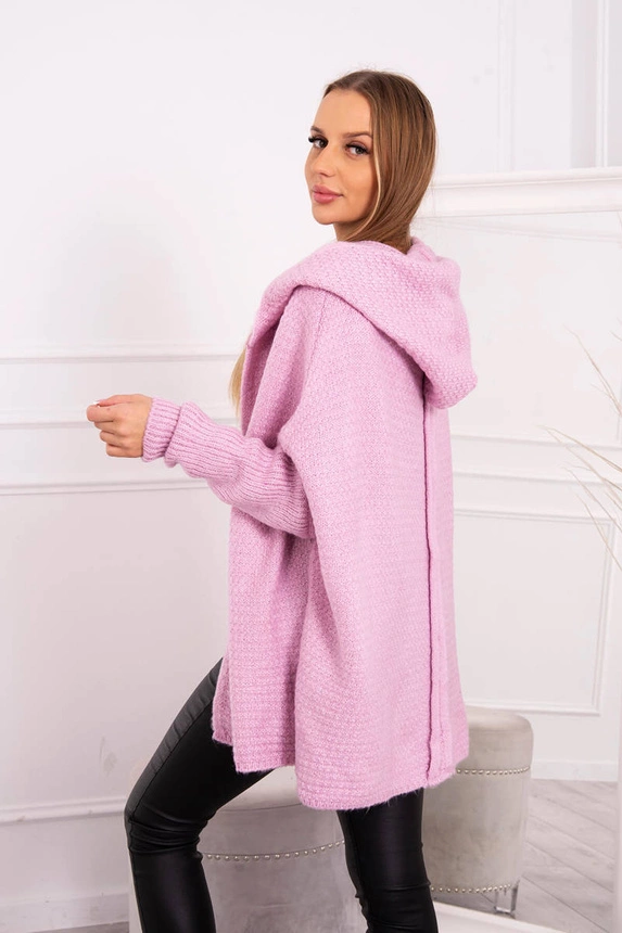 Kapuzenpulli mit Fledermausärmeln lila