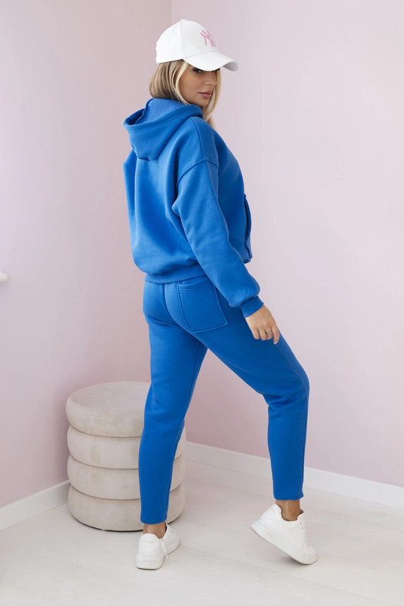 Insulated set sweatshirt + pants cornflower blue