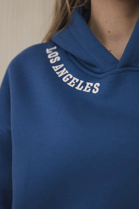 Isoliertes Set mit Stickerei Los Angeles Jeans