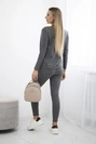 Set with a neckline with press studs graphite