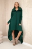 Insulated dress with longer sides dark green