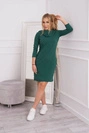 Kleid mit Kapuze und Taschen grün