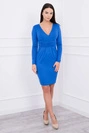 Dress fitted with a cut under the bust cornflower blue