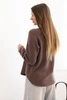 Women's sweater made of viscose with long sleeves and a round neckline mocha