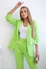 Elegant set of jackets and trousers green neon