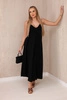 Muslin dress with straps black