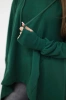 Blouse flared at the bottom dark green