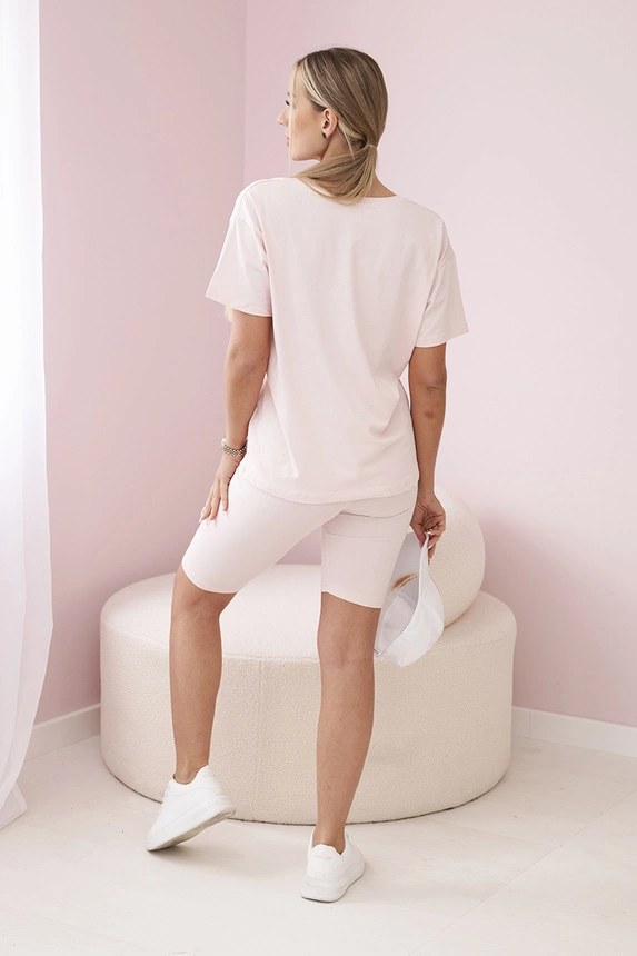 Set Top+Leggings dunkelpuderrosa