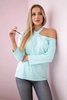 Bluse mit Herzmotiv in mint