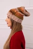 Monika fleecová čepice K256 red+camel