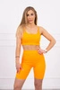 Set mit hochtaillierter Hose orange neon