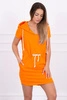 Tied dress with hood orange