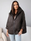 Moteriška pamušalu striukė su gobtuvu ruda