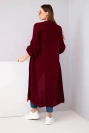 Sweater long cardigan burgundy