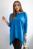 Blouse oversize mauve-blue