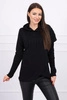 Sweatshirt with envelope bottom black