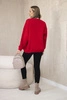 Cotton set insulated sweatshirt + leggings red