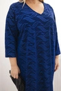 Dámska sukňa z žoržetu Plus Size s výstrihom V modrá
