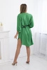Dress with longer back and belt green