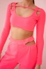 Set with a top blouse pink neon
